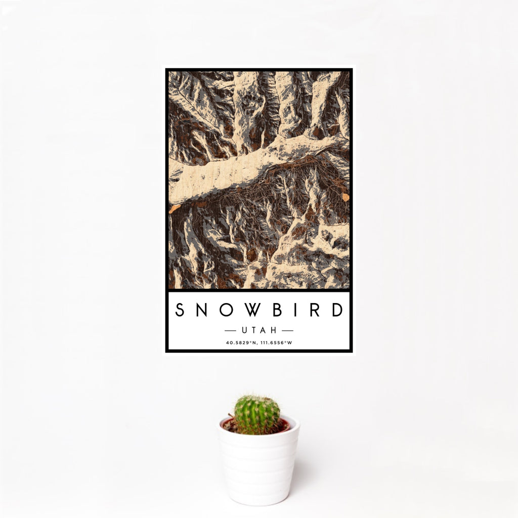 Snowbird - Utah Map Print in Ember