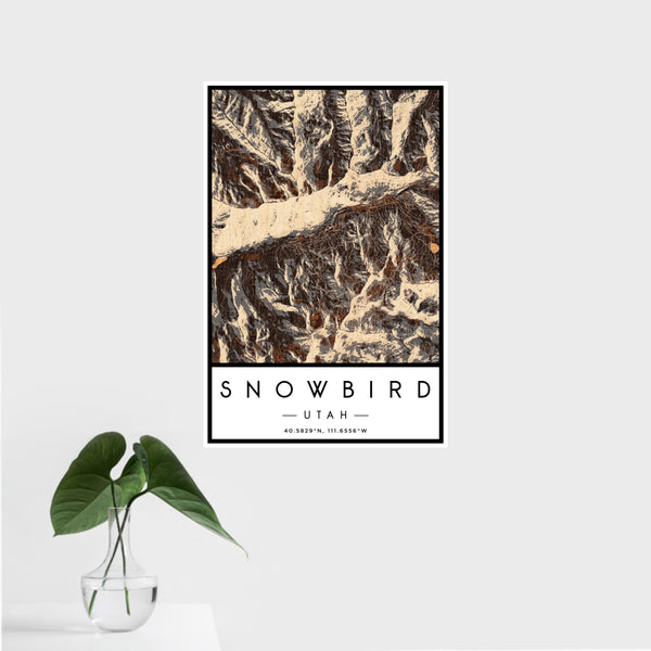 Snowbird - Utah Map Print in Ember