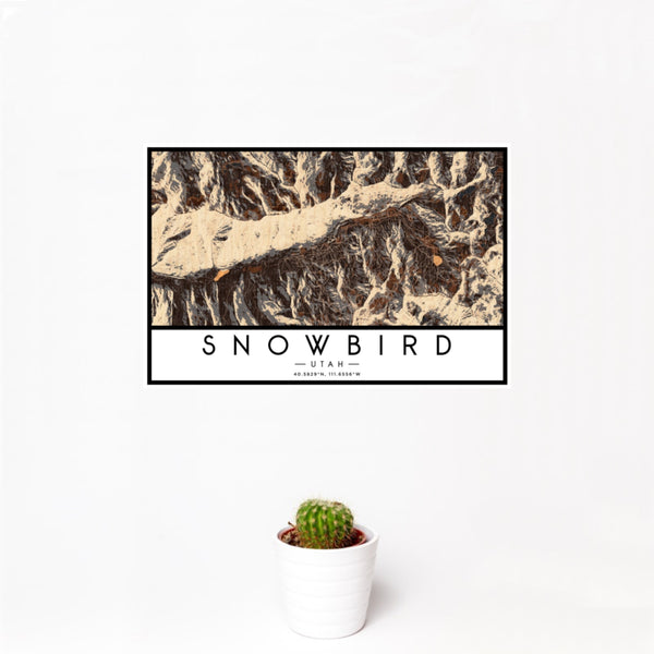 Snowbird - Utah Map Print in Ember
