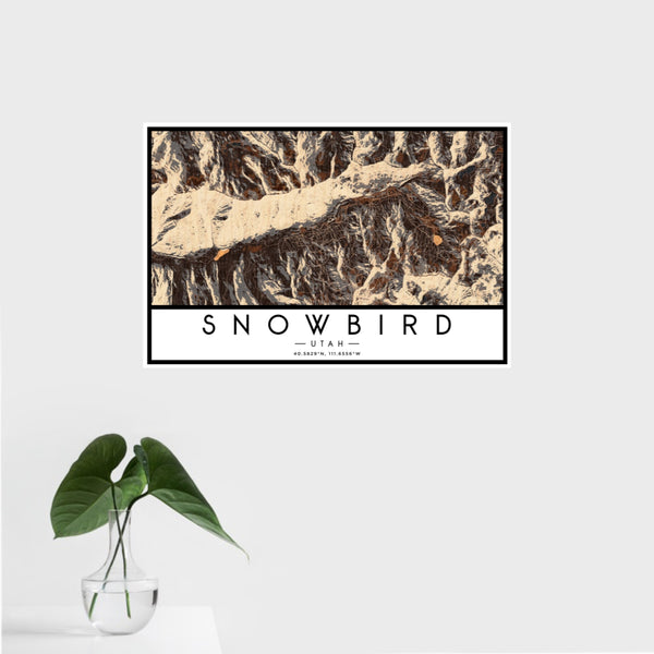 Snowbird - Utah Map Print in Ember