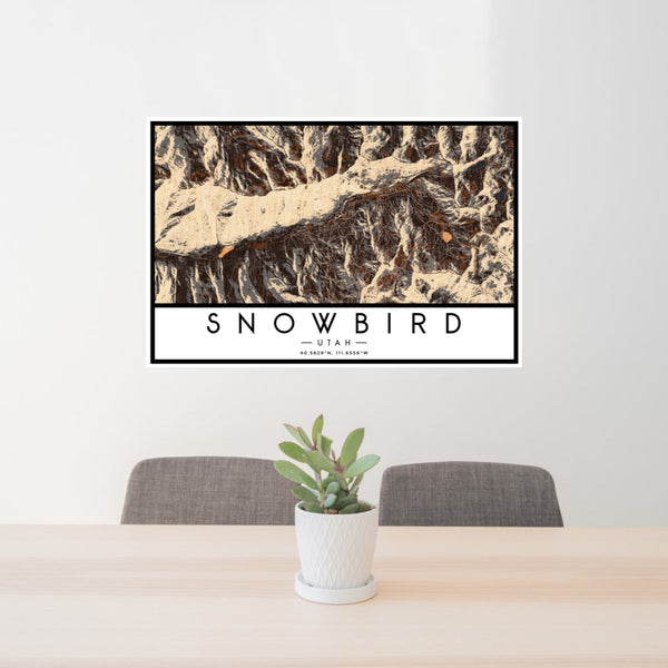 Snowbird - Utah Map Print in Ember