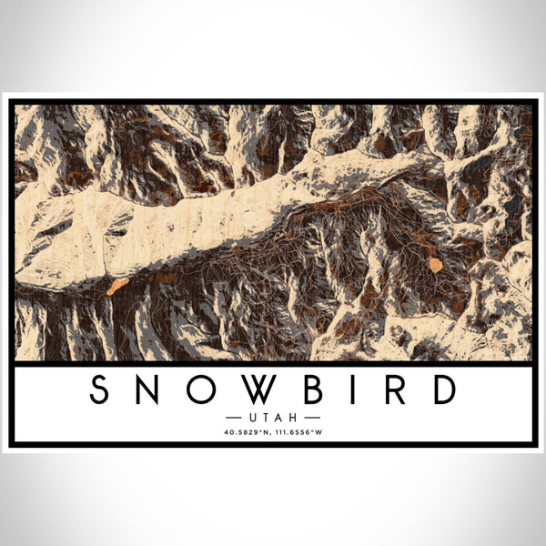 Snowbird - Utah Map Print in Ember