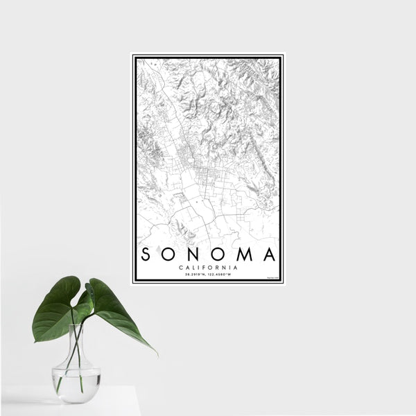 Sonoma - California Classic Map Print