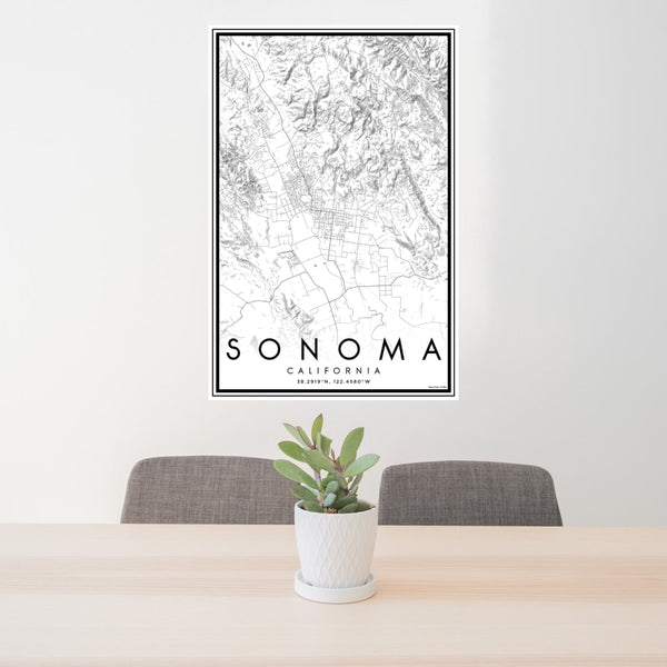 Sonoma - California Classic Map Print