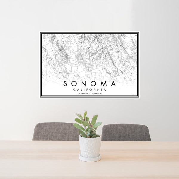 Sonoma - California Classic Map Print