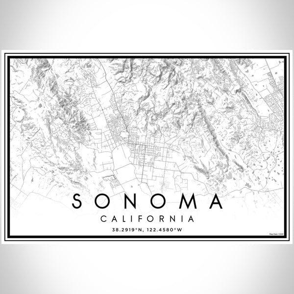 Sonoma - California Classic Map Print