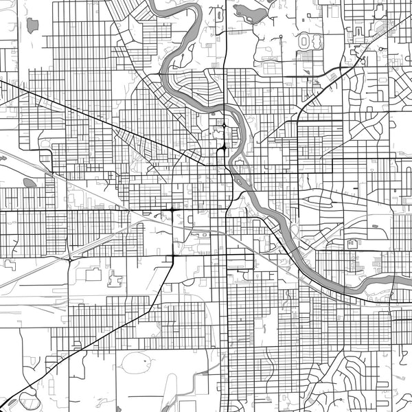 South Bend - Indiana Classic Map Print