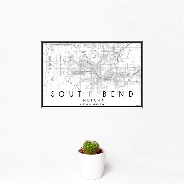South Bend - Indiana Classic Map Print