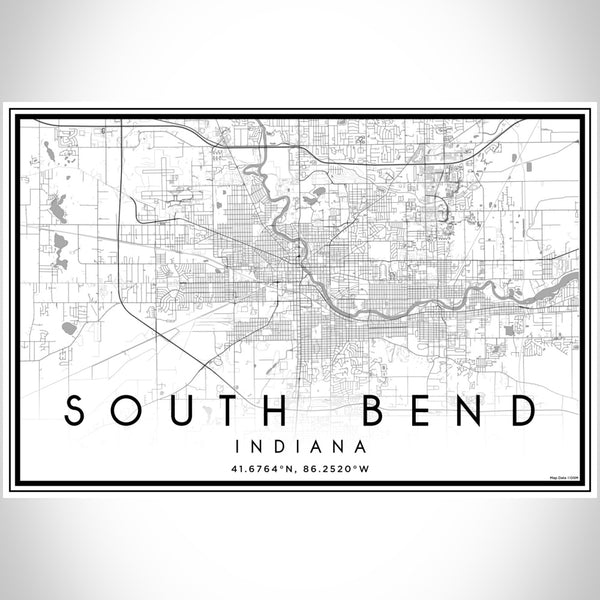 South Bend - Indiana Classic Map Print