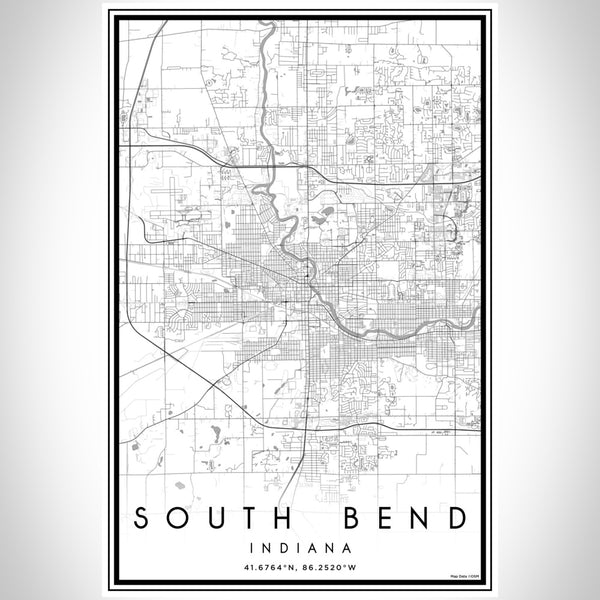 South Bend - Indiana Classic Map Print