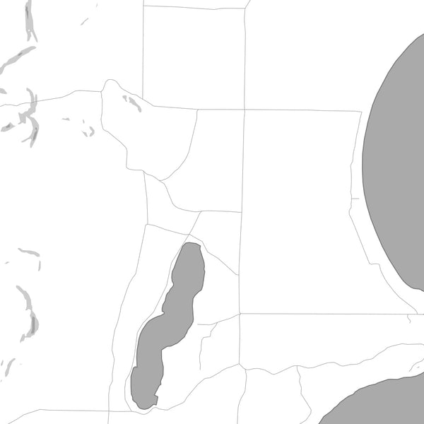 South Manitou Island Michigan Map Print in Classic Style Zoomed In Close Up Showing Details