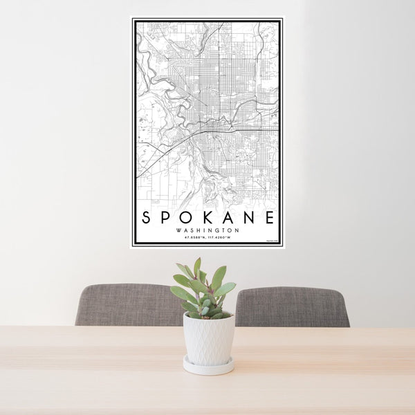 Spokane - Washington Classic Map Print
