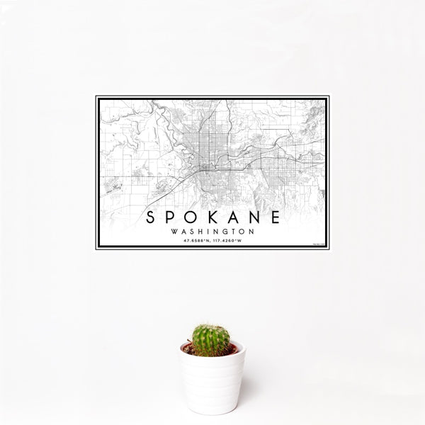 Spokane - Washington Classic Map Print