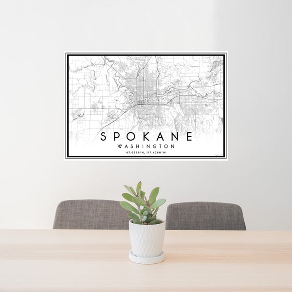 Spokane - Washington Classic Map Print