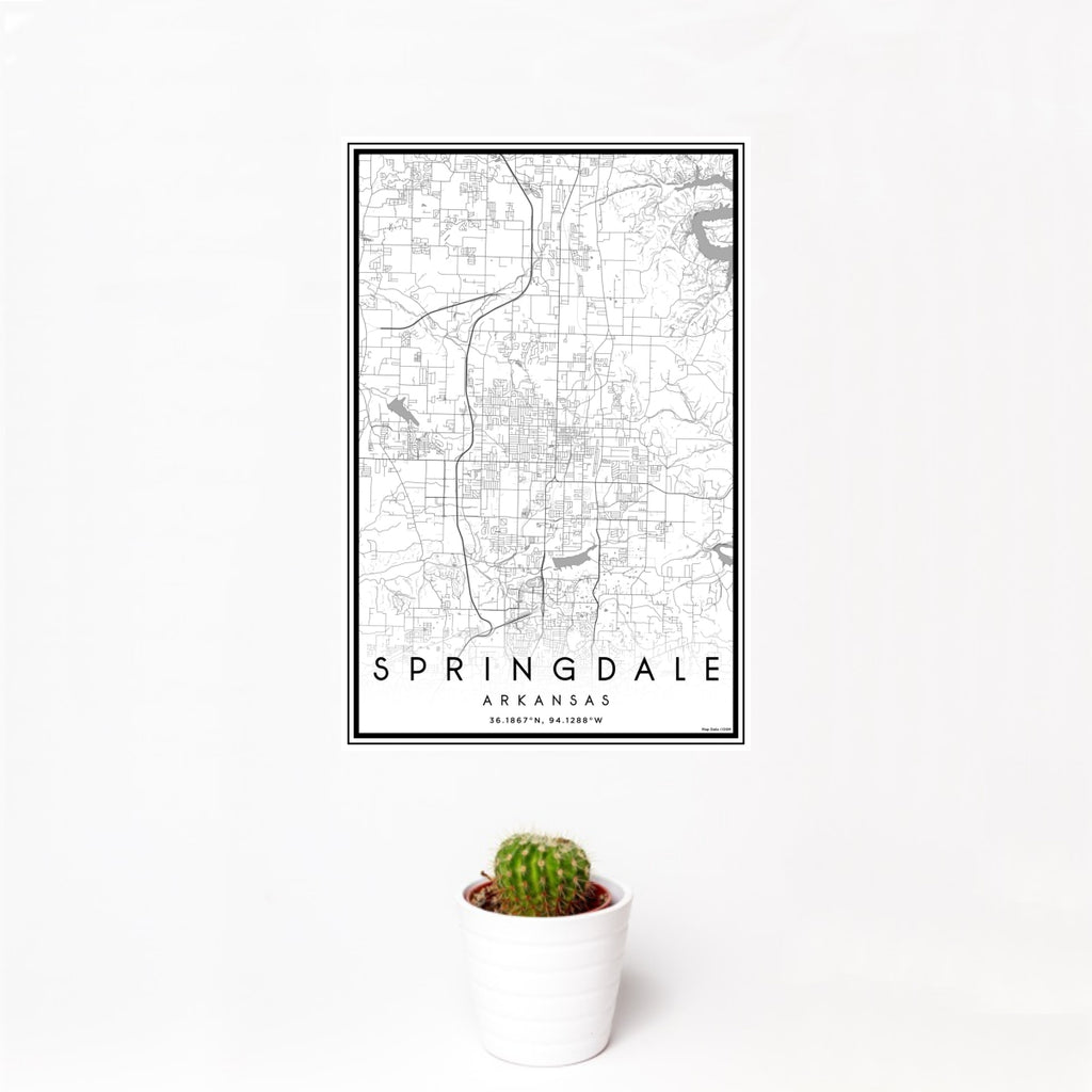 Springdale - Arkansas Classic Map Print