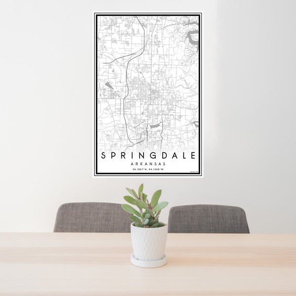 Springdale - Arkansas Classic Map Print