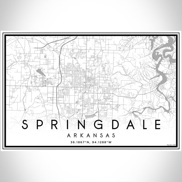 Springdale - Arkansas Classic Map Print