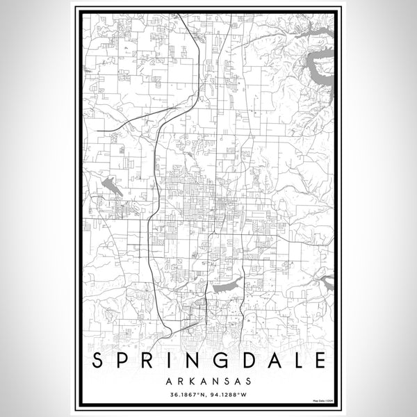 Springdale - Arkansas Classic Map Print