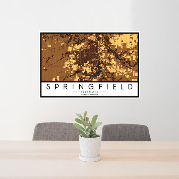 Springfield - Illinois Map Print in Ember