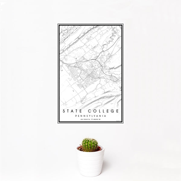 State College - Pennsylvania Classic Map Print