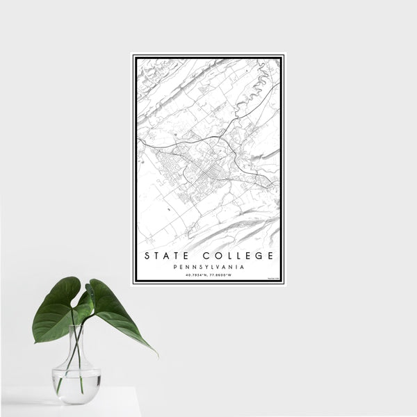 State College - Pennsylvania Classic Map Print