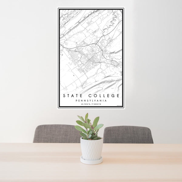 State College - Pennsylvania Classic Map Print
