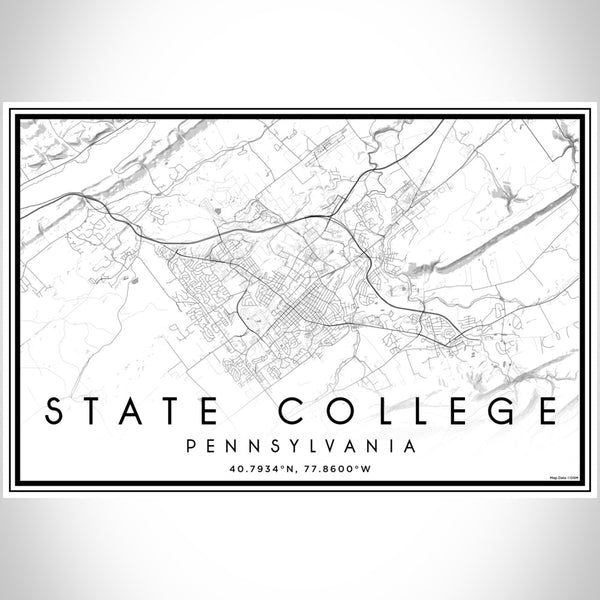 State College - Pennsylvania Classic Map Print