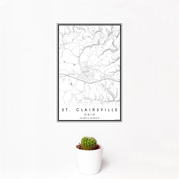 St. Clairsville - Ohio Classic Map Print