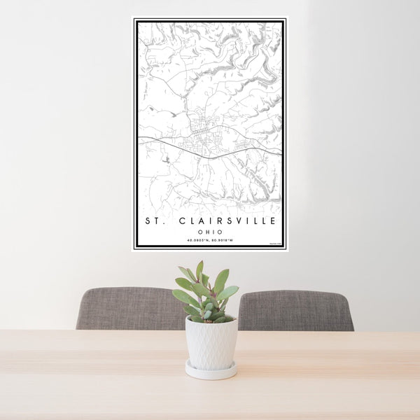St. Clairsville - Ohio Classic Map Print