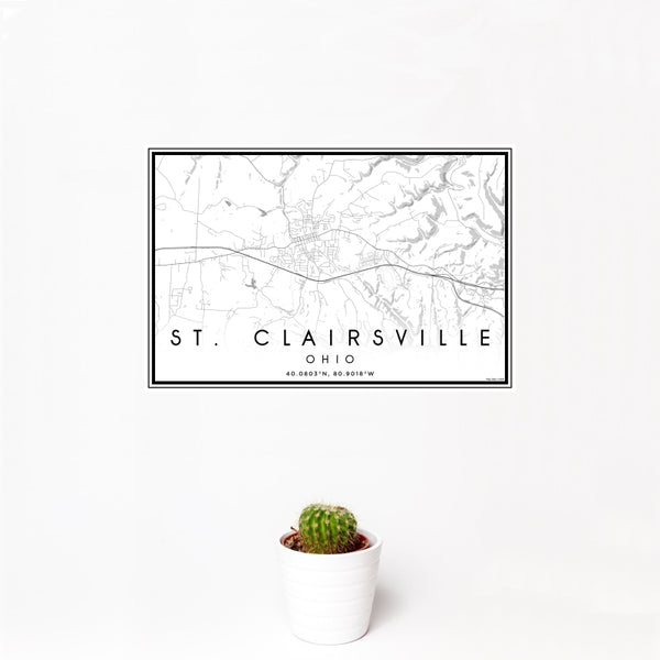 St. Clairsville - Ohio Classic Map Print