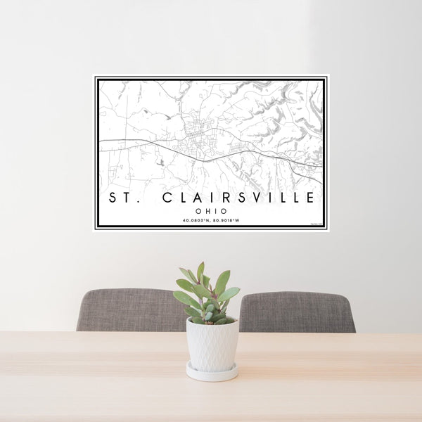 St. Clairsville - Ohio Classic Map Print
