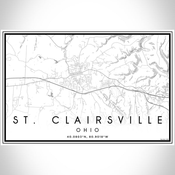 St. Clairsville - Ohio Classic Map Print