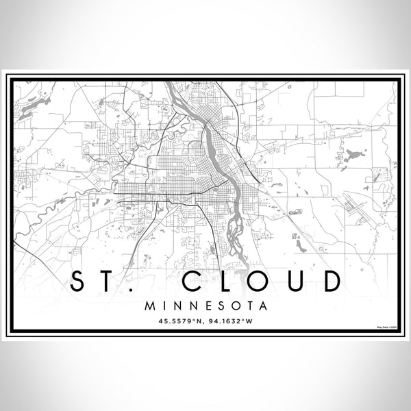 St. Cloud - Minnesota Classic Map Print