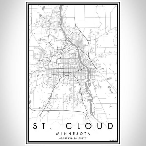 St. Cloud - Minnesota Classic Map Print