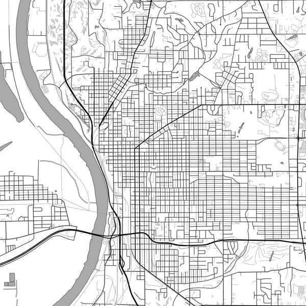 St. Joseph - Missouri Classic Map Print