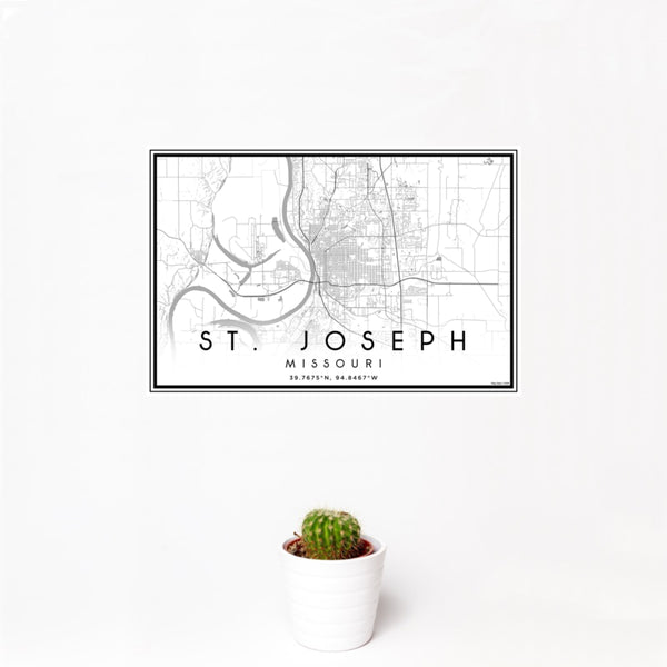 St. Joseph - Missouri Classic Map Print