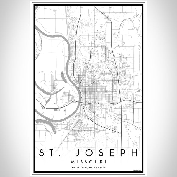 St. Joseph - Missouri Classic Map Print