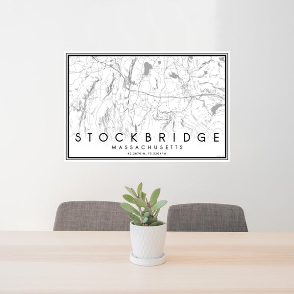 Stockbridge - Massachusetts Classic Map Print