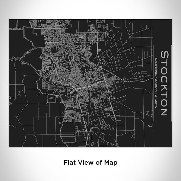 Stockton - California Map Bottle with Bamboo Top in Matte Black