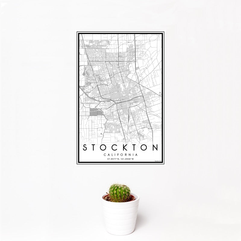 Stockton - California Classic Map Print