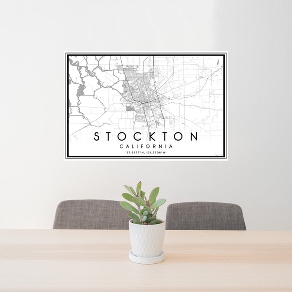 Stockton - California Classic Map Print
