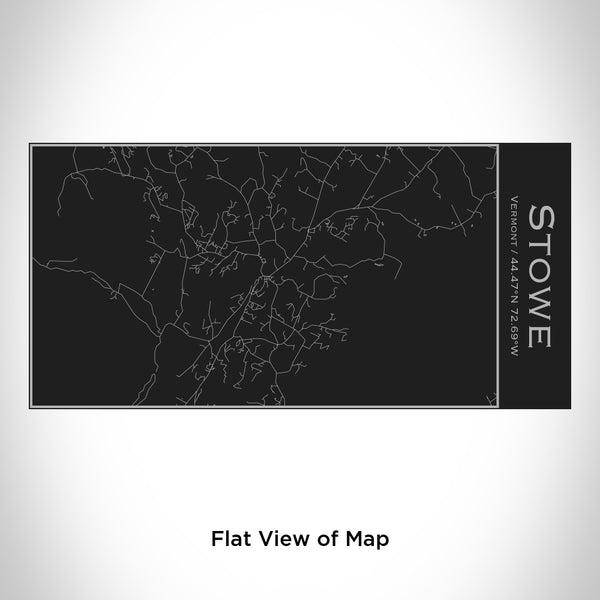 Stowe - Vermont Map Insulated Bottle in Matte Black