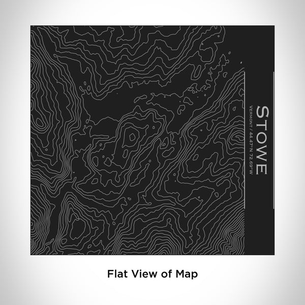Rendered View of Stowe Vermont Map Engraving on 17oz Stainless Steel Insulated Tumbler in Black