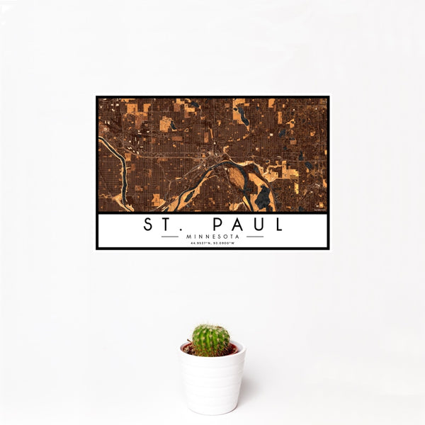St. Paul - Minnesota Map Print in Ember