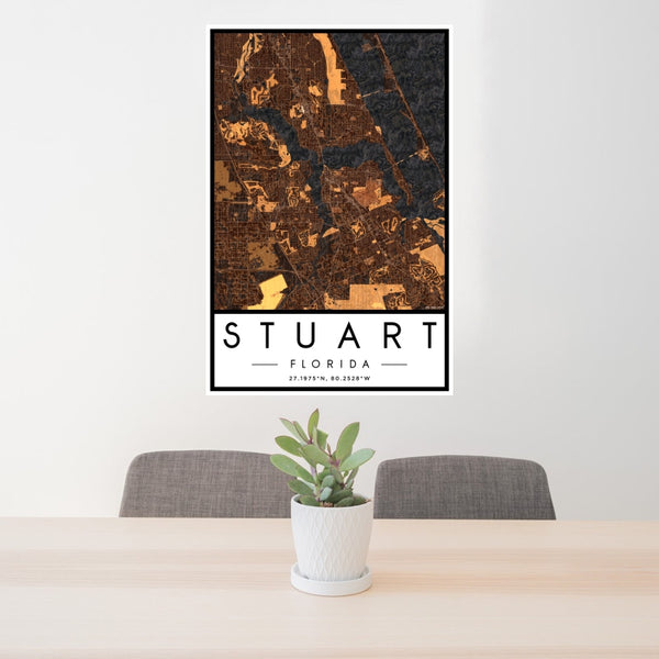 Stuart - Florida Map Print in Ember