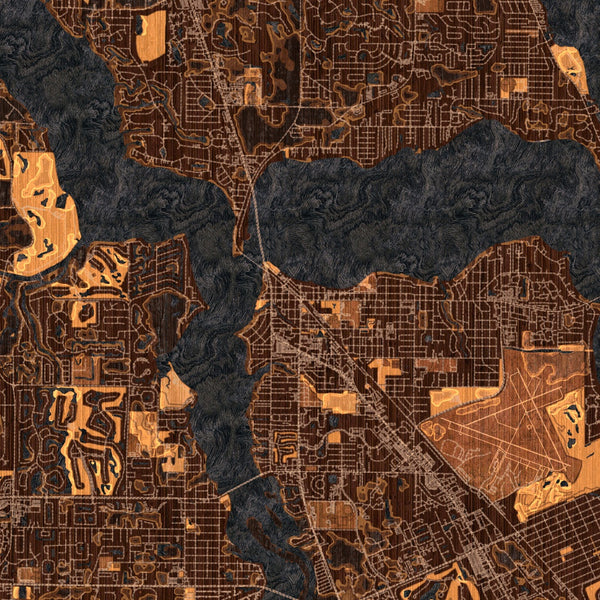 Stuart - Florida Map Print in Ember