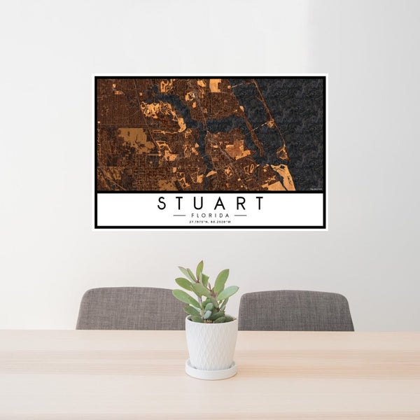 Stuart - Florida Map Print in Ember