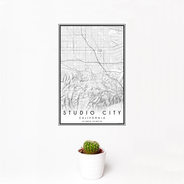 Studio City - California Classic Map Print