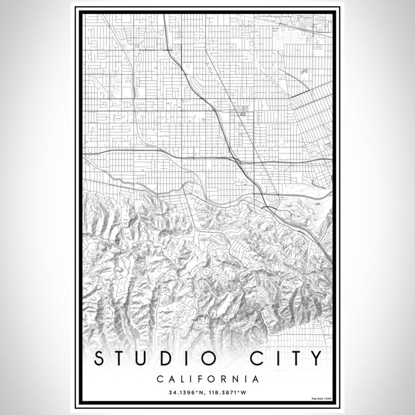 Studio City - California Classic Map Print
