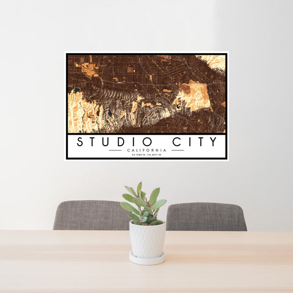 Studio City - California Map Print in Ember